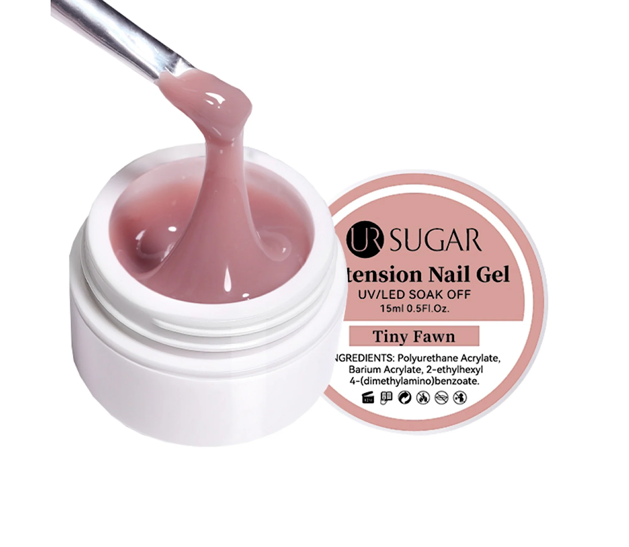 Ur Sugar Extension Nail Milky Color Gel Extension Tiny Fawn 15ml