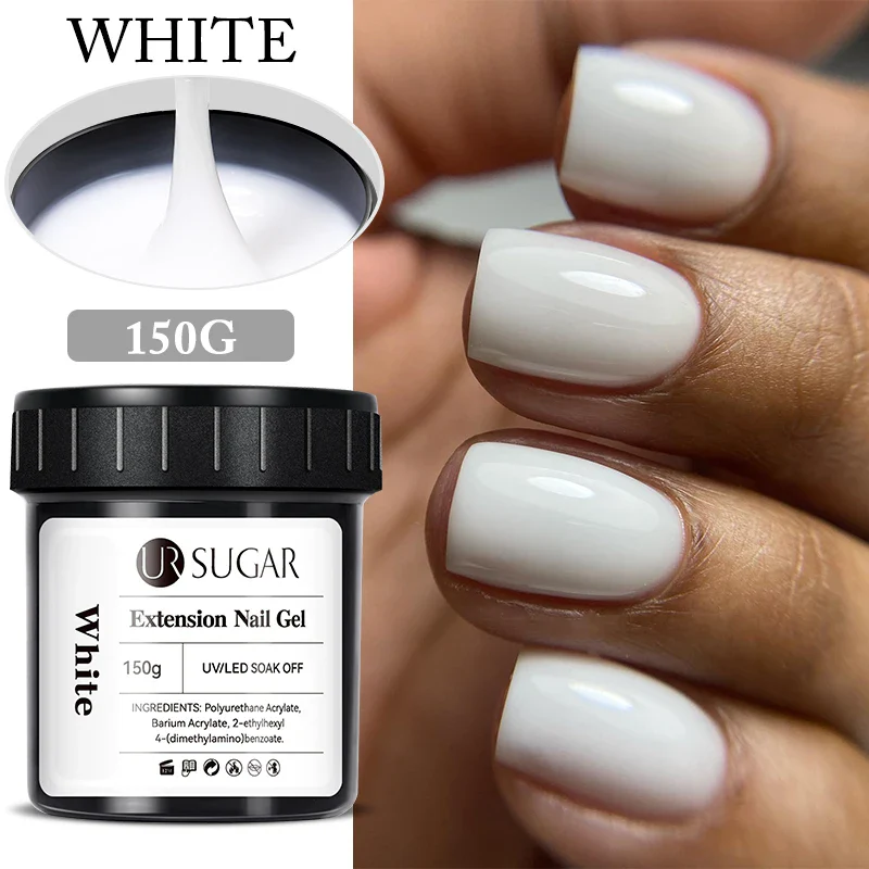 Ur Sugar Extension Nail Milky Color Gel Extension White 150g - Image 2